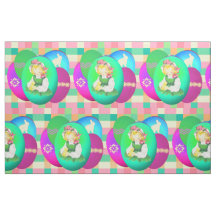 Pasen Meisje Met Paaseieren Op Plaid 9"