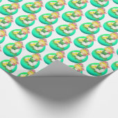 Pasen  Meisje Met Pasen Chick Cadeaupapier (Hoek)