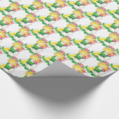 Pasen  Meisje Met Pasen Chick Cadeaupapier (Hoek)