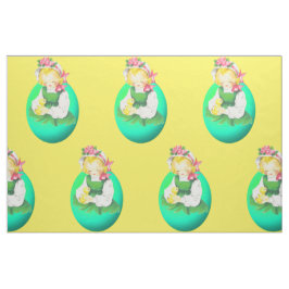 Pasen  Meisje Paasei en Paaskuiken 9" Stof