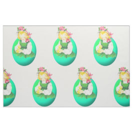 Pasen  Meisje Paasei en Paaskuiken 9" Stof