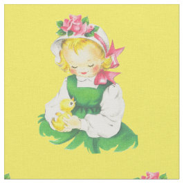 Pasen  Meisje Pasen en Pasen Chick 4.5" Stof