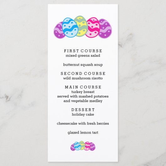 Pasen Menu (Voorkant)