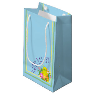 Pasen met bloemen klein cadeauzakje