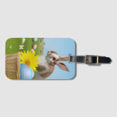 Pasen met Bunny voor een positieve stemming Bagagelabel (Voorkant (horizontaal))