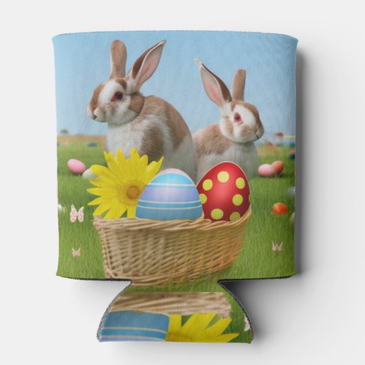 Pasen met Bunny voor een positieve stemming Blikjeskoeler (Achterkant)