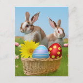 Pasen met Bunny voor een positieve stemming Informatiekaartje (Voorkant)
