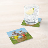 Pasen met Bunny voor een positieve stemming Kartonnen Onderzetters (Insitu)