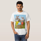Pasen met Bunny voor een positieve stemming T-shirt (Voorkant volledig)
