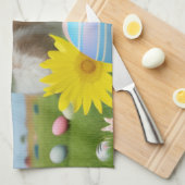 Pasen met Bunny voor een positieve stemming Theedoek (Quarter Fold)