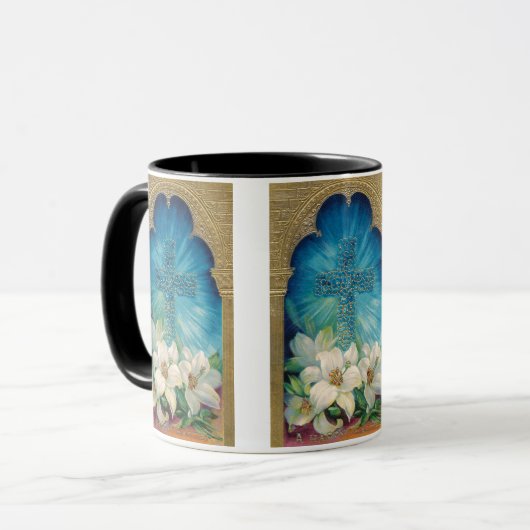 Pasen met dwars- en gelieerd mok (Voorkant links)