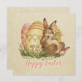 Pasen met gekleurde Waterverf Kaart eieren (Voorkant / Achterkant)