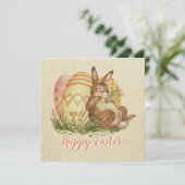 Pasen met gekleurde Waterverf Kaart eieren (Staand voorkant)