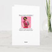 Pasen met konijn. Wenskaart Kaart (Achterkant)