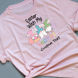 "Pasen met mijn kabouters" Gepersonaliseerd T-shir T-shirt