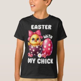 Pasen met mijn kuiken Pasen zwangerschapsaankondig T-shirt