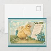 Pasen met  muziek en muziek briefkaart (Voorkant / Achterkant)