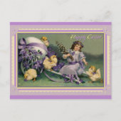 Pasen met  Paars Briefkaart (Voorkant)