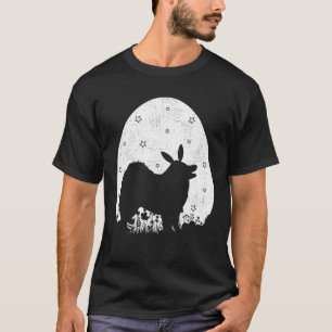 Pasen met  retro-stijl Samoyed Dog Pasen T-shirt