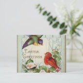 Pasen met  vogelgriep briefkaart (Staand voorkant)