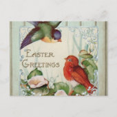 Pasen met  vogelgriep briefkaart (Voorkant)