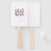 Pasen Mimi Konijn Oren Coquette Strik Pasen Konijn Handwaaier (Voorkant en achterkant)