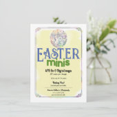 Pasen Minis Geel Waterverf Fotografie Flyer Kaart (Staand voorkant)