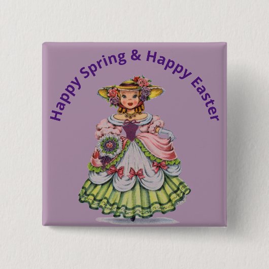 Pasen Miss Button Pin (Voorkant)