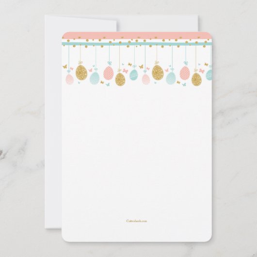 Pasen mobiele fotouitnodiging kaart (Achterkant)