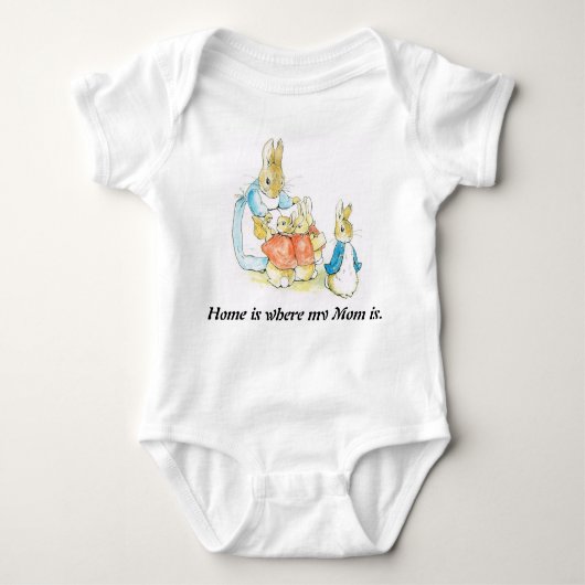 Pasen, moederkonijn Beatrix potter baby Romper (Voorkant)