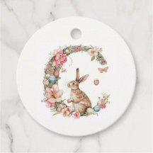 Pasen Monogram C (Naam aanpasbaar) Favor Tags