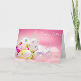 Pasen - "Mooie Eieren in Roze" - past aan Feestdagen Kaart