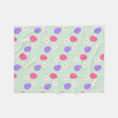 Pasen naadloos patroon. Gekleurde eieren en bloeme Fleece Deken (Voorkant (Horizontaal))