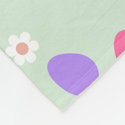 Pasen naadloos patroon. Gekleurde eieren en bloeme Fleece Deken (Hoek)