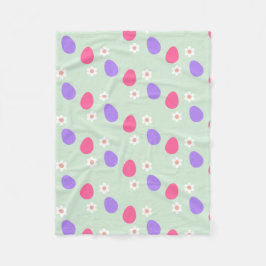 Pasen naadloos patroon. Gekleurde eieren en bloeme Fleece Deken