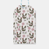 Pasen naadloos patroon met kip. cadeaulabel (Voorkant)