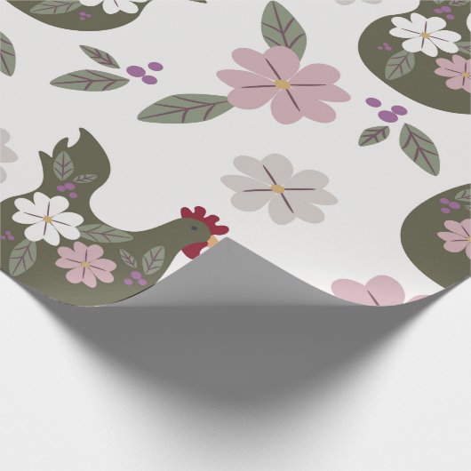 Pasen naadloos patroon met kip. cadeaupapier (Hoek)