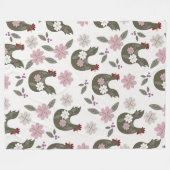 Pasen naadloos patroon met kip. fleece deken (Voorkant (Horizontaal))