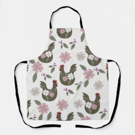 Pasen naadloos patroon met kip. schort