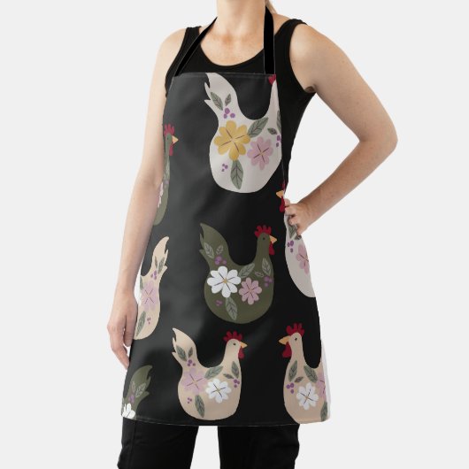 Pasen naadloos patroon met kip. schort (Insitu)
