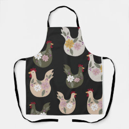 Pasen naadloos patroon met kip. schort
