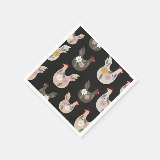 Pasen naadloos patroon met kip. servet (Hoek)