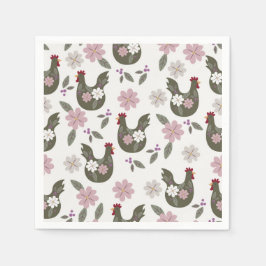 Pasen naadloos patroon met kip. servet