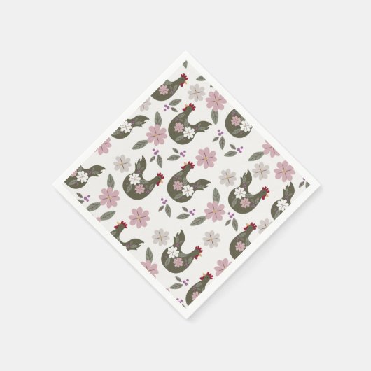 Pasen naadloos patroon met kip. servet (Hoek)