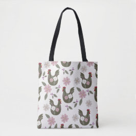 Pasen naadloos patroon met kip. tote bag