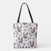 Pasen naadloos patroon met kip. tote bag (Achterkant)