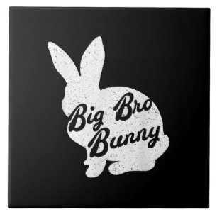 Pasen naar Big Bro Bunny Gift voor broer Tegeltje