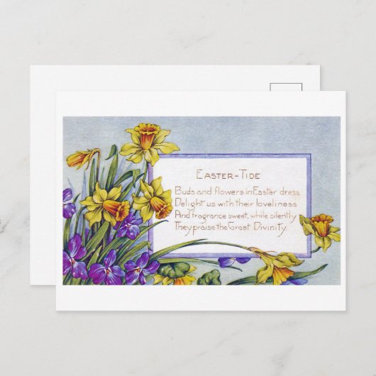  Pasen Narcissus Bloer Briefkaart (Voorkant / Achterkant)