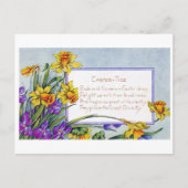  Pasen Narcissus Bloer Briefkaart (Voorkant)