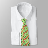 Pasen Necktie - Wortels op Stropdas met groene ach (Gebonden)